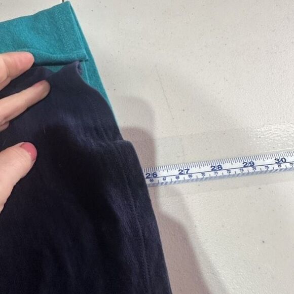 NWT Gap Tank Tops Linen Blend Turquoise & Navy Easy Comfort Medium Small - Picture 6 of 12